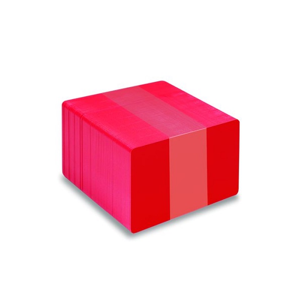 Bilde av Blank red cards - CR80 (RED CORE). 70102034 (DE,SE,NO,FI,RO,PL)