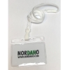 Bilde av Card holder / carrying case soft plastic 86 x 54 mm. white top / clear with a white lanyard. (60270312/60270302)+60270502vud (DE,SE,NO,FI,RO,PL)