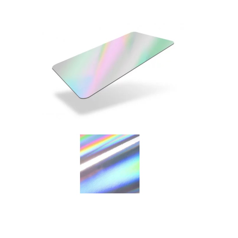 Billede af Blanke spectrum holografisk plastkort - CR80. 70102132